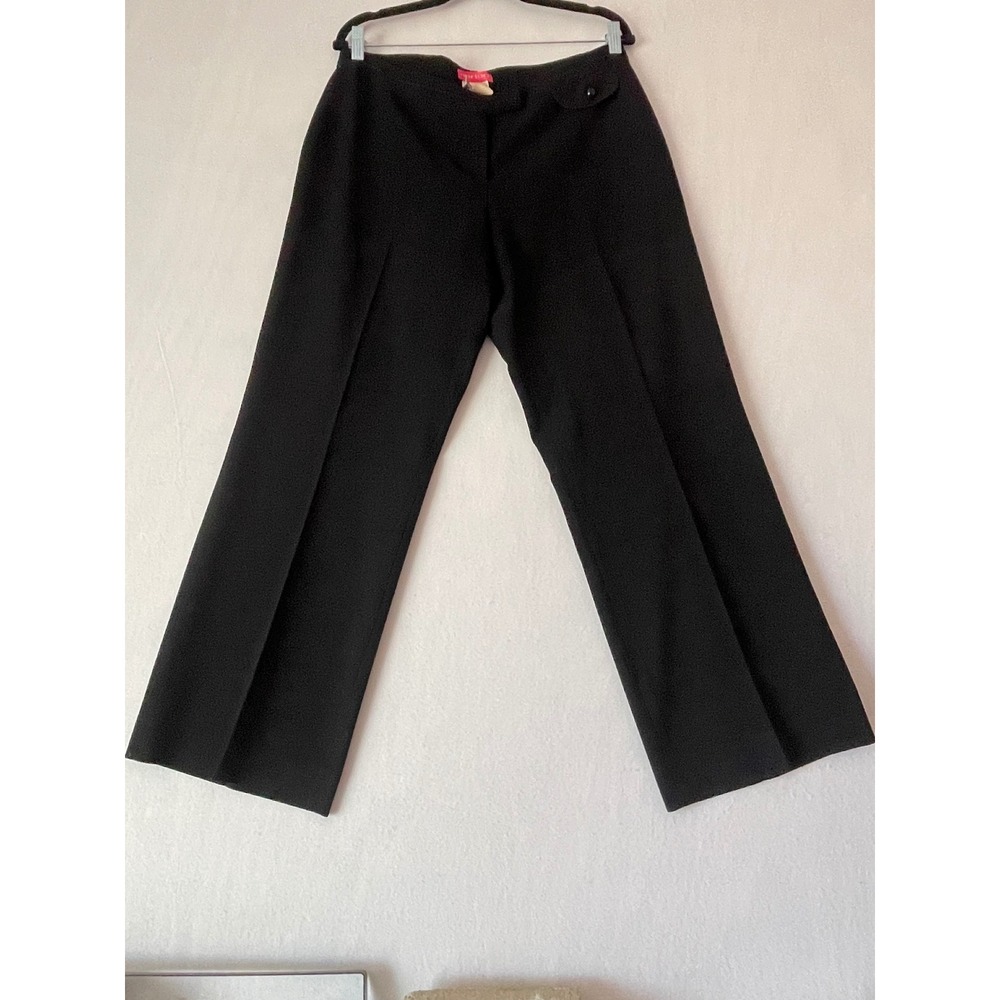 Vintage Apriori Black Wide Leg Dress Pants Womens Mid Rise Sz 14
